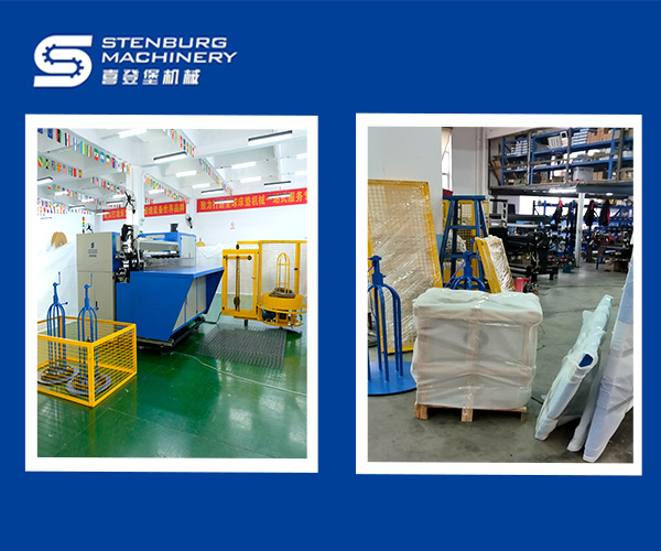 Packing of mattress spring machinery and equipment to overseas customers (Stenburg Mattress Machinery)
