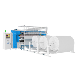 XDB-W-BSJ-3+JB-1 Mattress Fabric Computerized Chain Stitch Multi-needle Quilting Machine 【Slittng Device】Production Line + Automatic rewinding